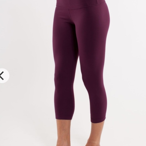 Lululemon Wunder Under Cropped Legging Size 6 Plum - Picture 5 of 11